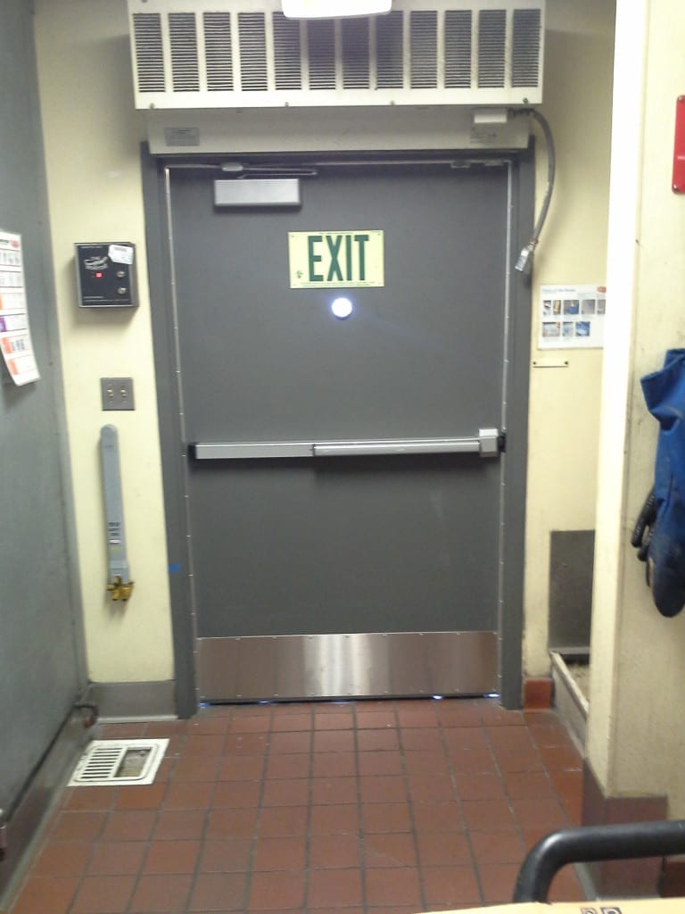 Hollow Metal Door with emergency exit device - Priority Doors